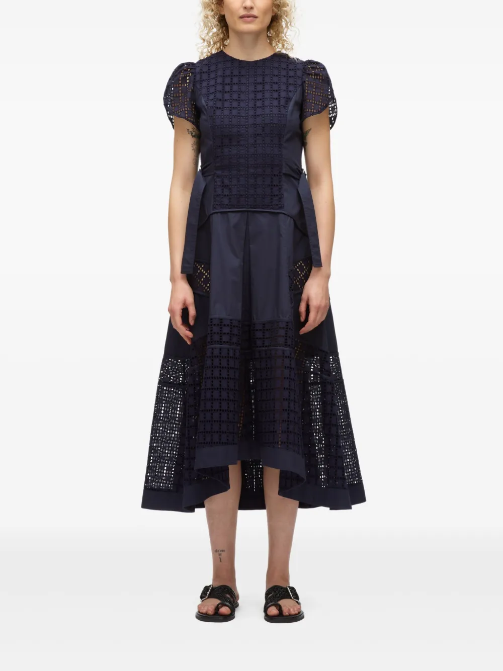 3.1 Phillip Lim アイレットレース チューリップドレス | ブルー