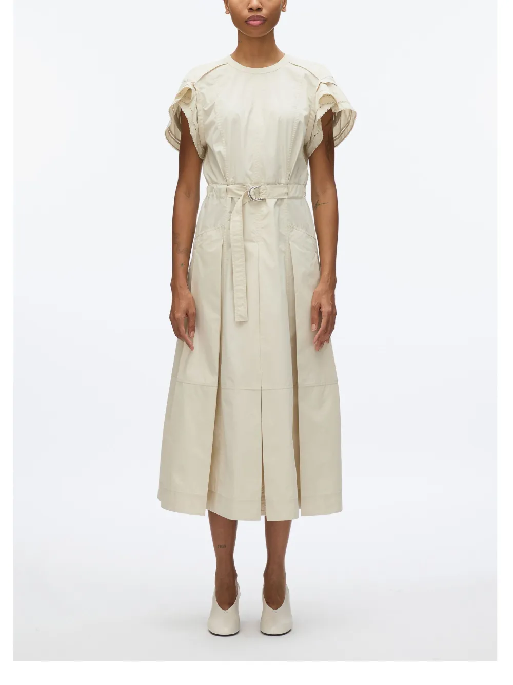 poplin midi dress