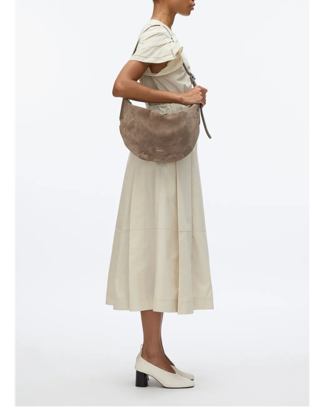 3.1 Phillip Lim Popeline midi-jurk Beige