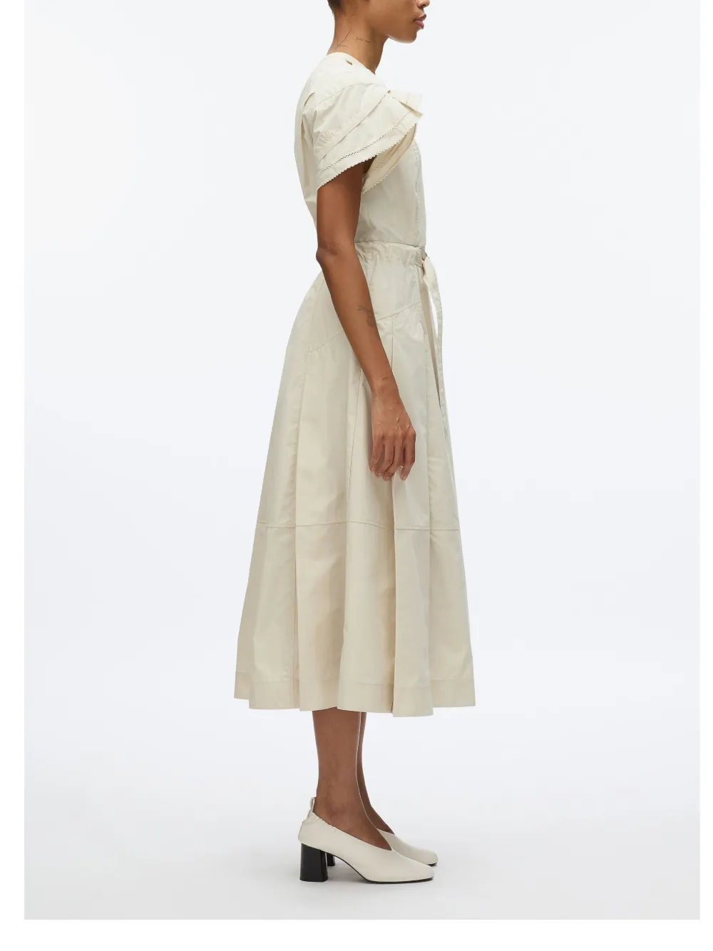 3.1 Phillip Lim Popeline midi-jurk Beige