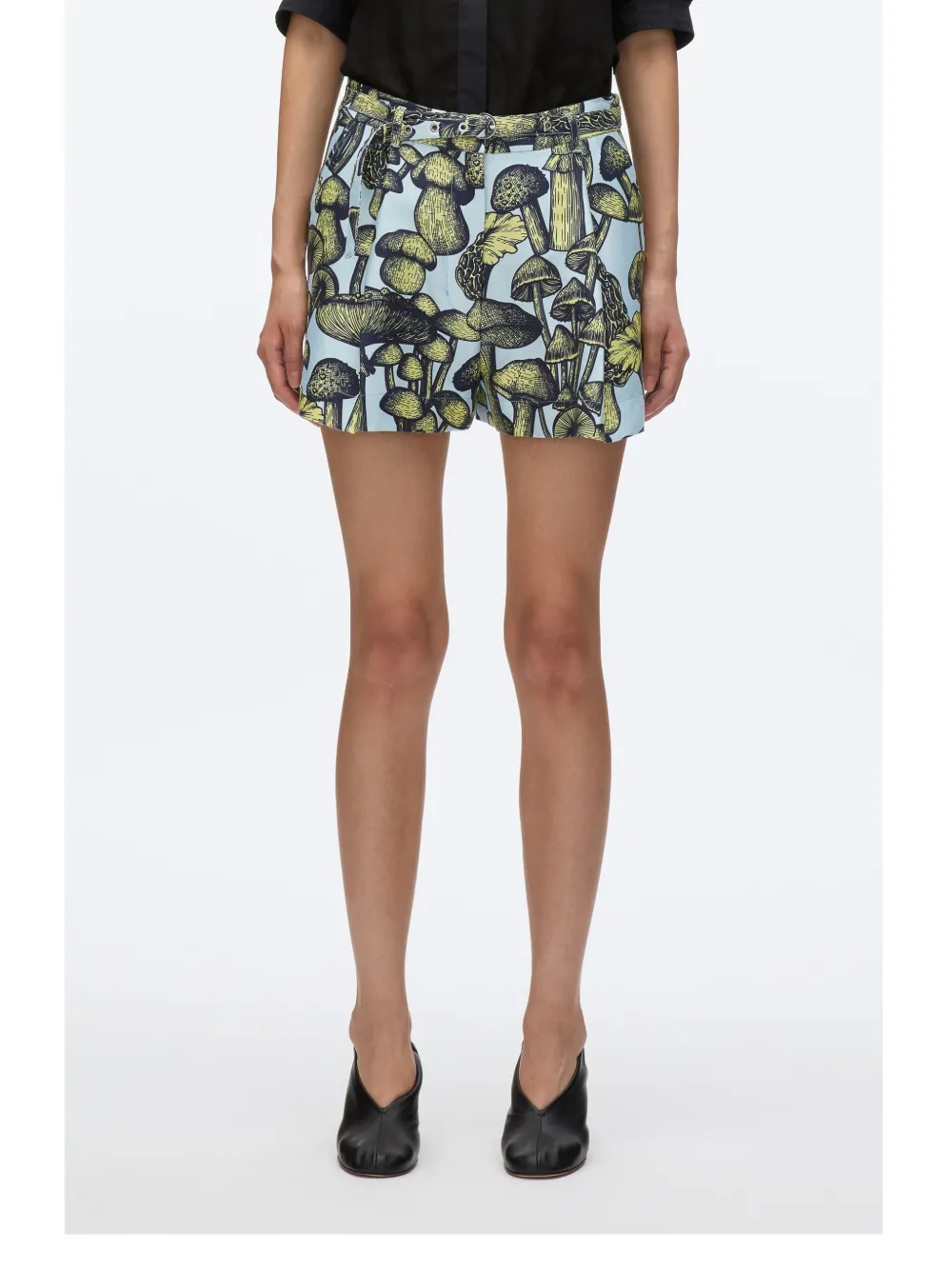 Shop 3.1 Phillip Lim Graphic-print Shorts In Blue