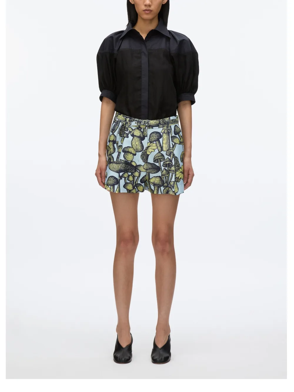 Shop 3.1 Phillip Lim Graphic-print Shorts In Blue