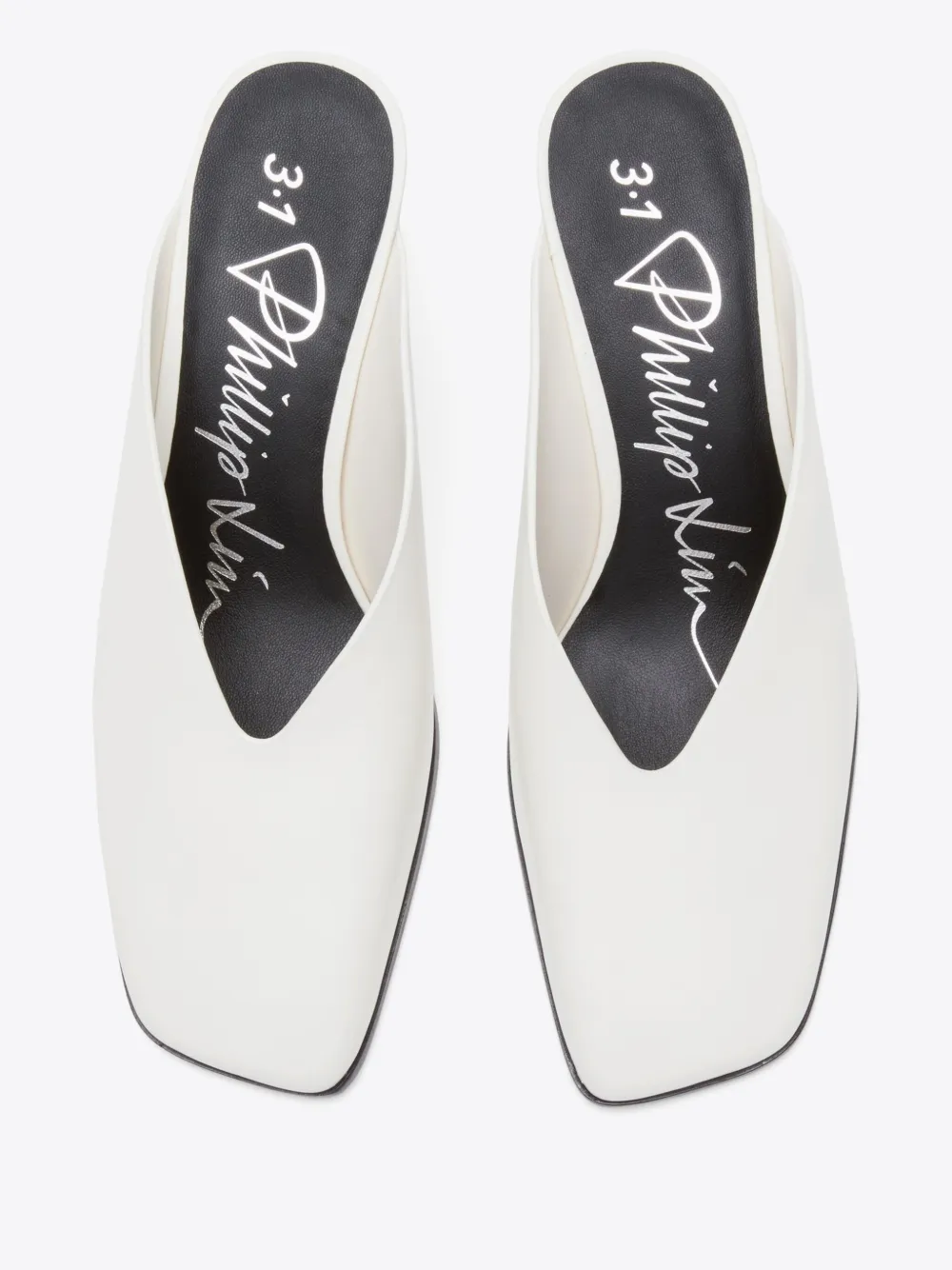 3.1 Phillip Lim 68mm Square-toe Mules In Weiss