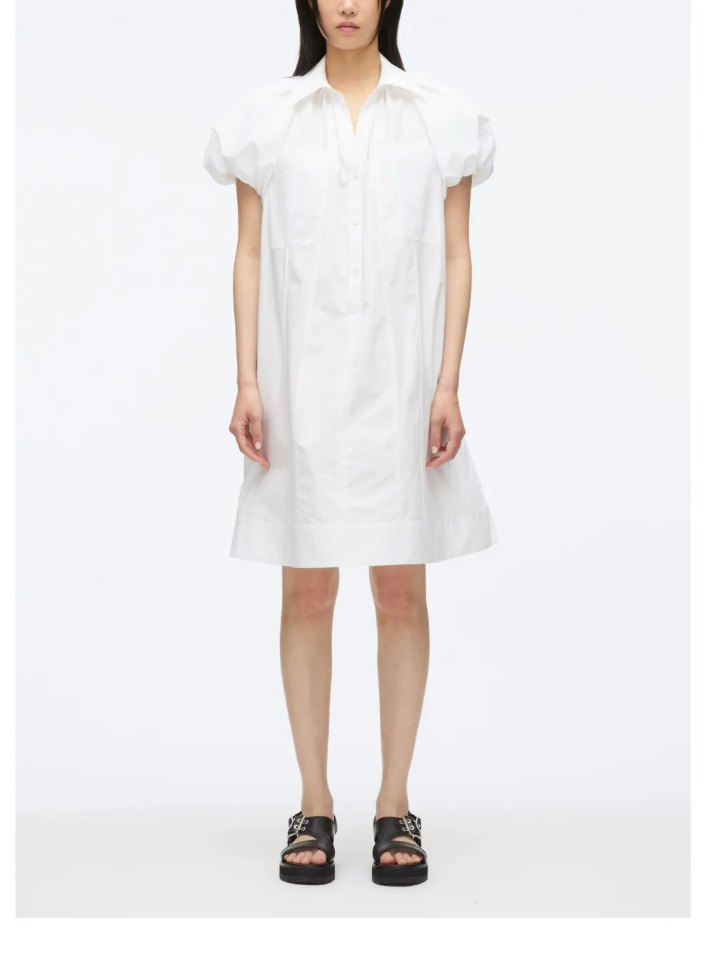 3.1 Phillip Lim Popeline midi-jurk Wit