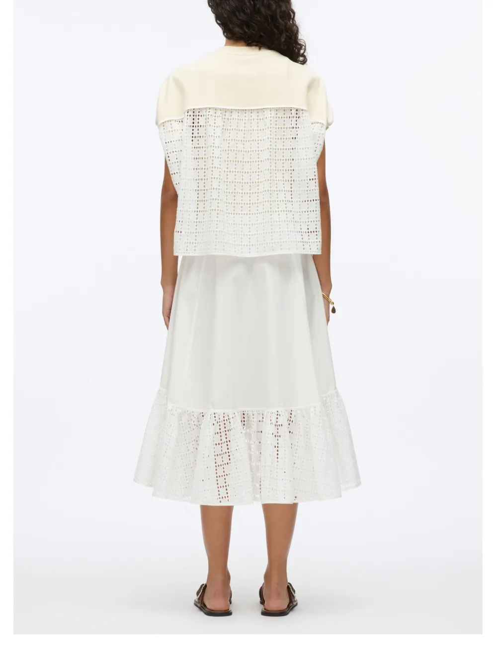 3.1 Phillip Lim Gelaagde midi-jurk Beige