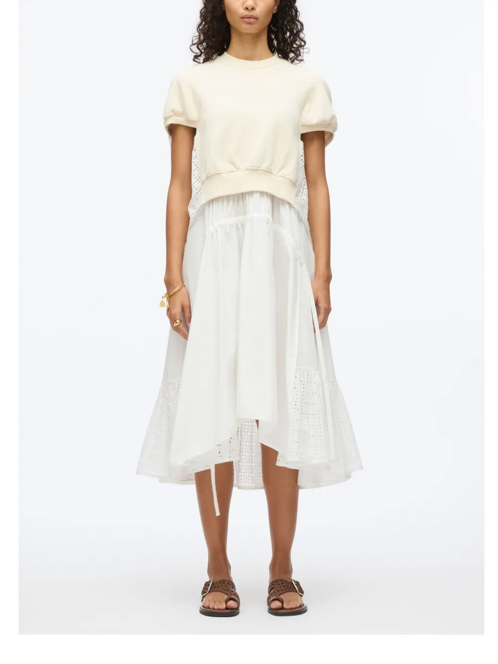3.1 Phillip Lim Gelaagde midi-jurk Beige