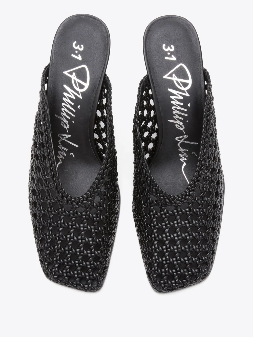 3.1 Phillip Lim Woven Mule In Schwarz