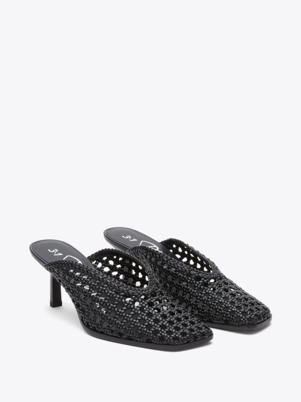 3.1 Phillip Lim Woven Mule In Schwarz