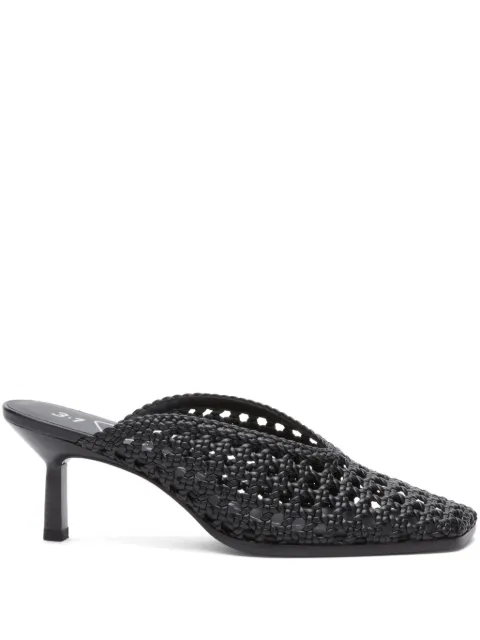 3.1 Phillip Lim mules de macramé con tacón de 68mm
