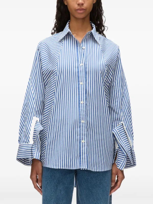 3.1 Phillip Lim ストライプ シャツ | ブルー | FARFETCH JP