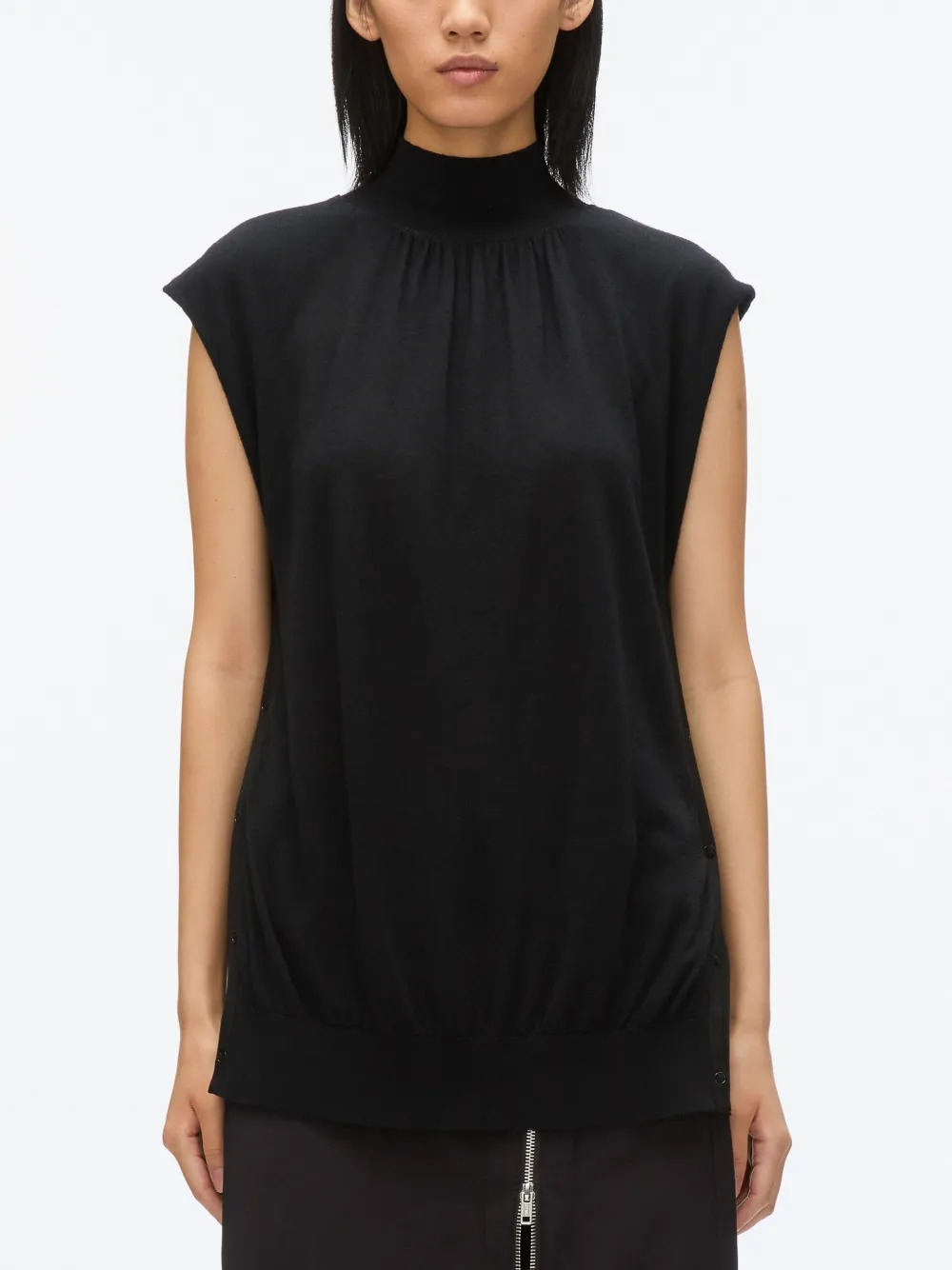 Shop 3.1 Phillip Lim Mock-neck Top In Black