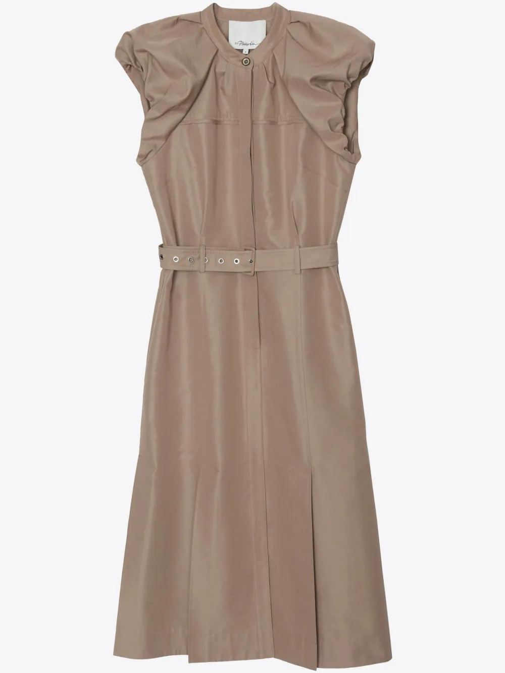 poplin belted dress