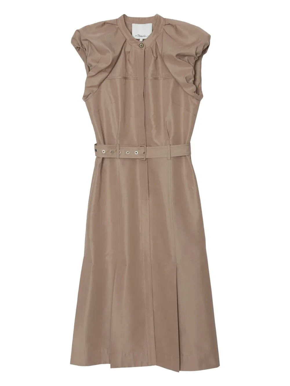 poplin belted dress