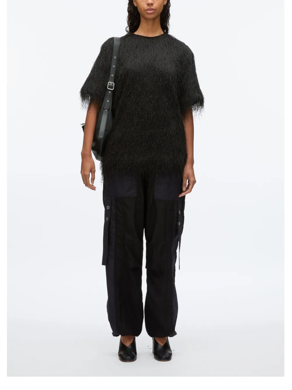 3.1 Phillip Lim Blouse met franje Zwart