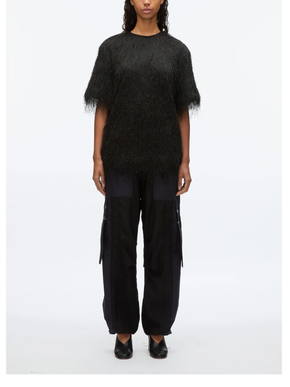 3.1 Phillip Lim Blouse met franje Zwart