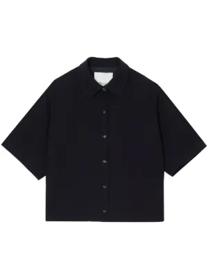 美品✨3.1フィリップリム♡カットワークブラウス 半袖 ブラック