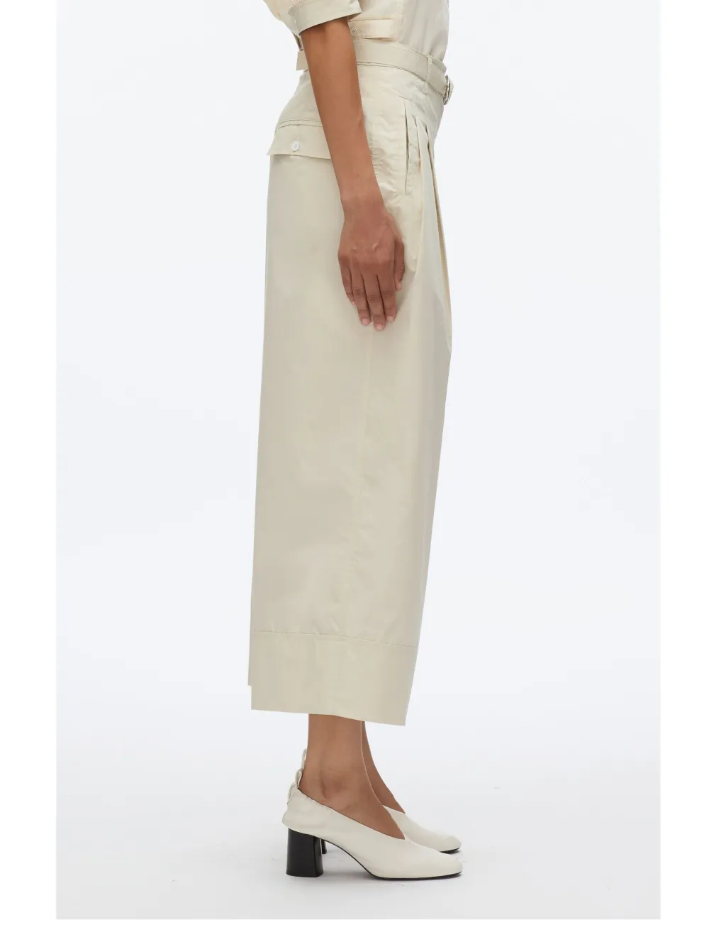 3.1 Phillip Lim Broek met ceintuur Beige