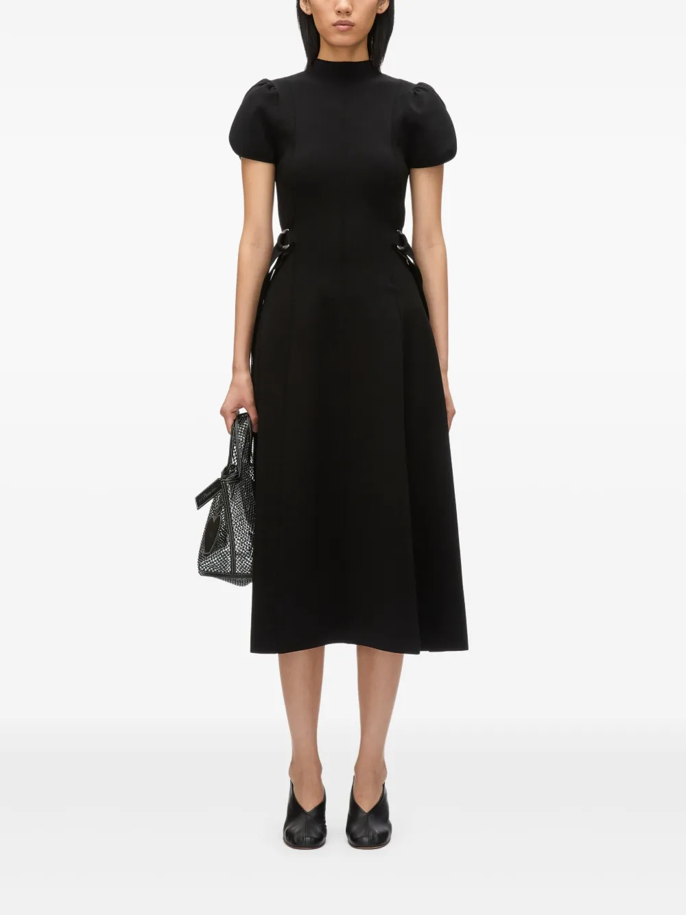 3.1 Phillip Lim Midi-jurk verfraaid met ring - Zwart