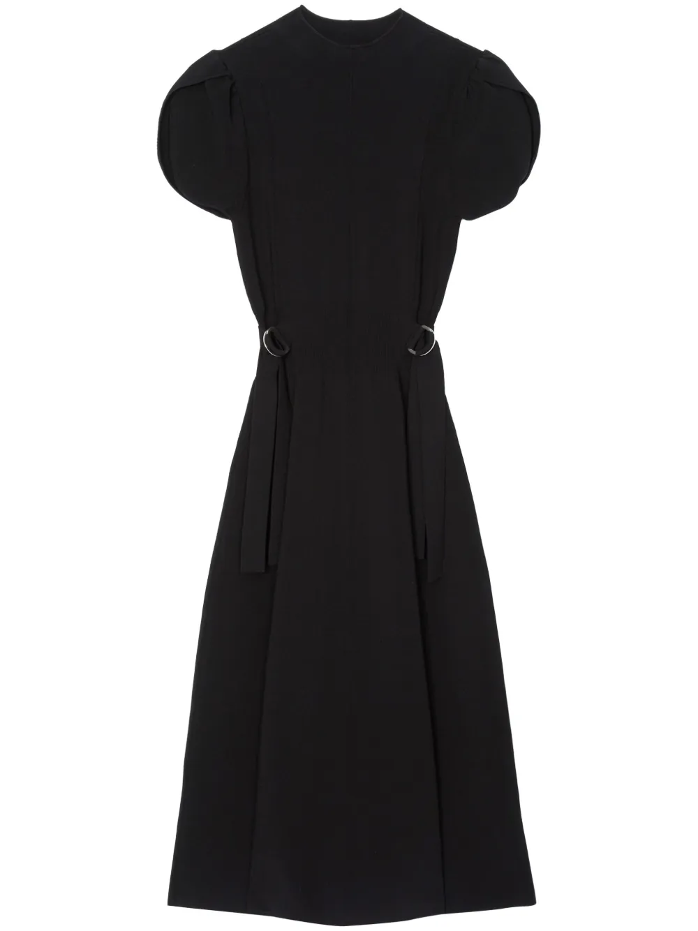3.1 Phillip Lim Midi-jurk verfraaid met ring Zwart