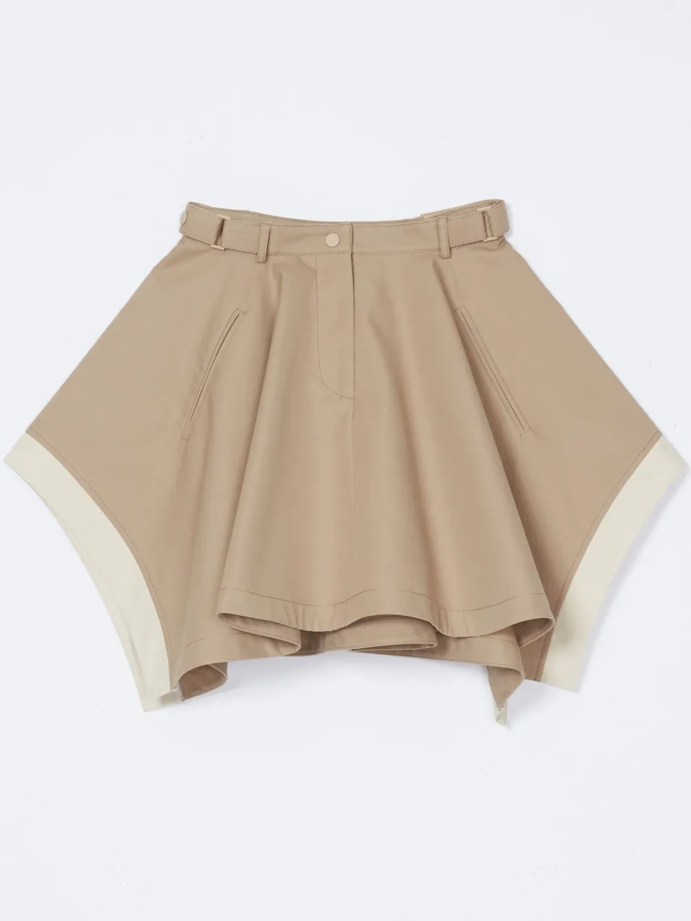 Shop 3.1 Phillip Lim Flounced Mini Skirt In Neutrals