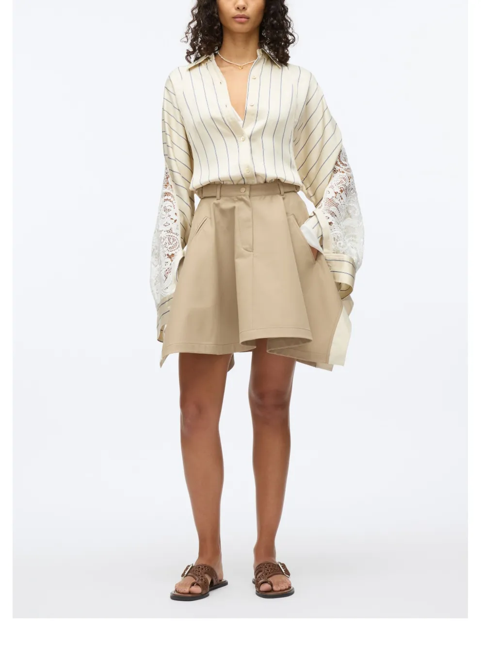 3.1 Phillip Lim flounced mini skirt - Beige