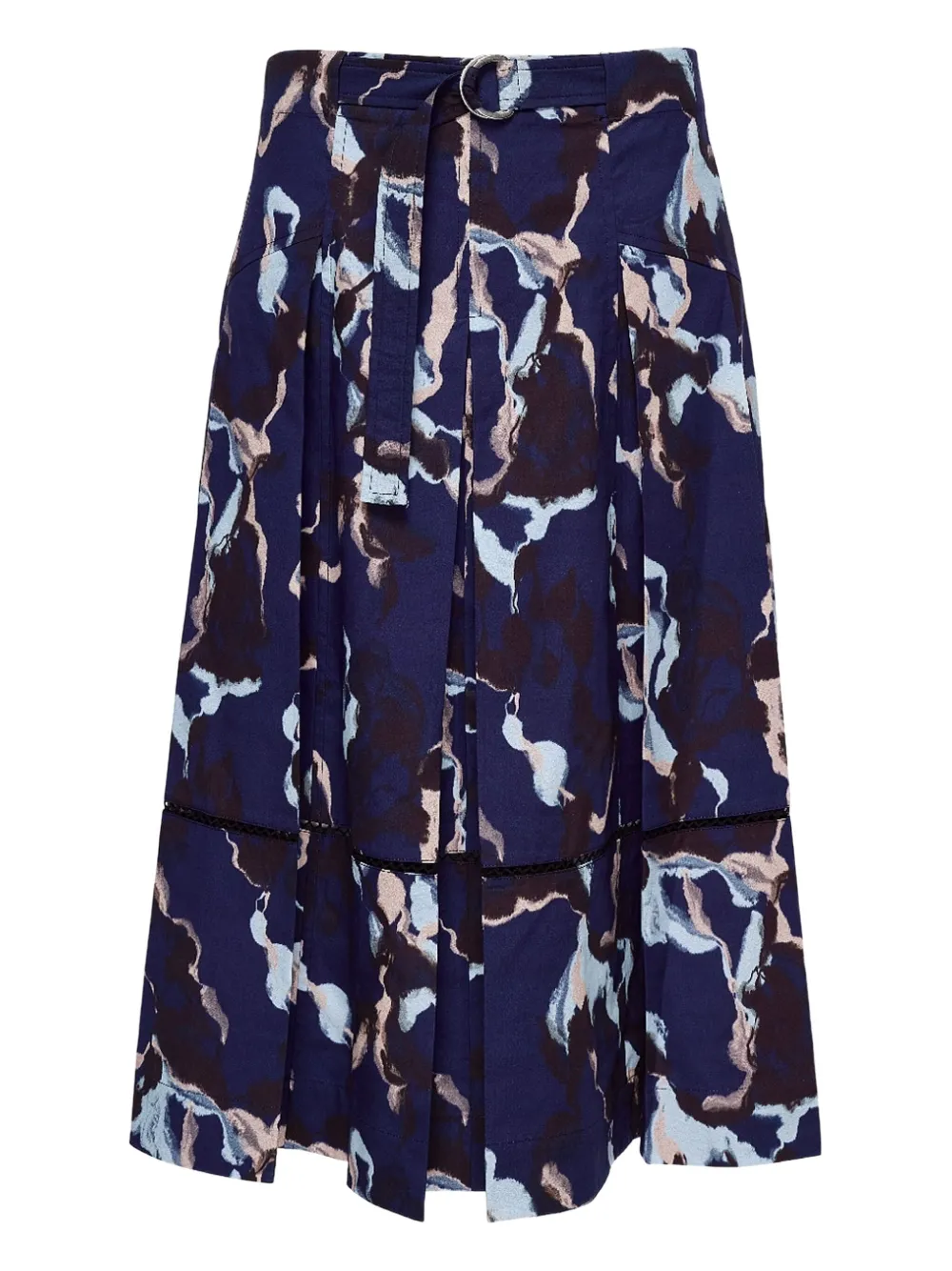 3.1 Phillip Lim Rok met ceintuur NAVY MULTI
