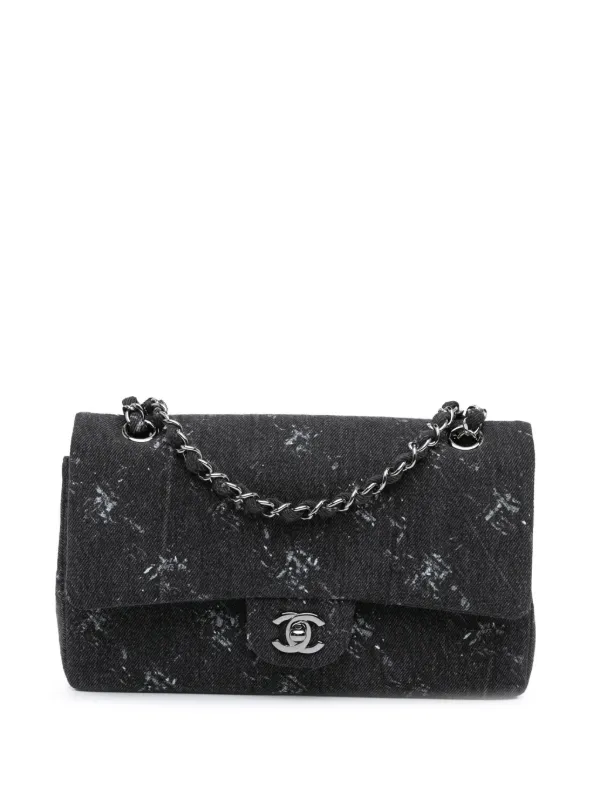 CHANEL Pre-Owned 2015-2020 Medium Denim Double Flap