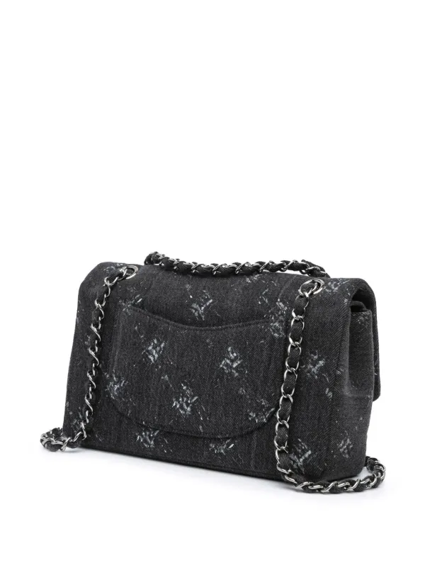 CHANEL Pre-Owned 2015-2020 Medium Denim Double Flap Shoulder Bag