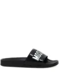 Moschino logo-print slides - Black