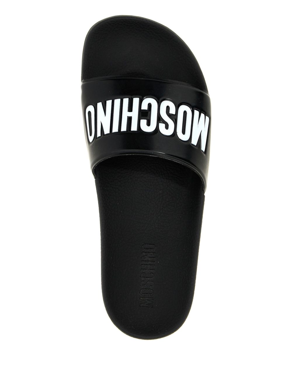 Moschino logo-print slides Black