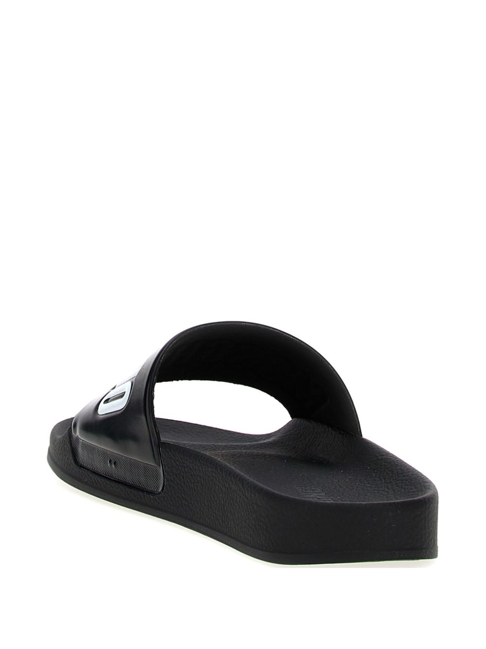 Moschino logo-print slides Black