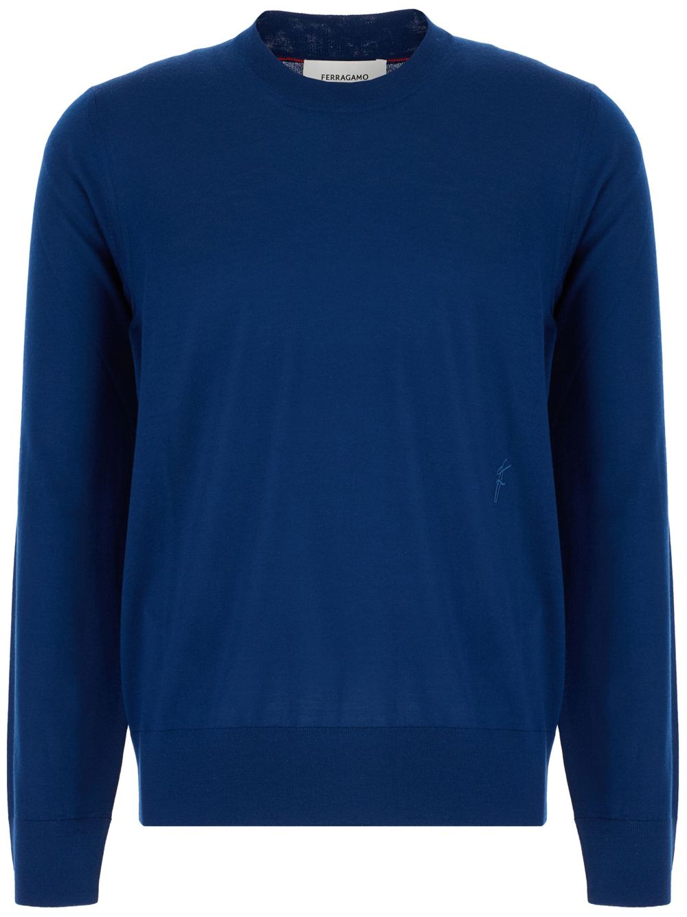 Ferragamo logo-embroidered jumper - Blue