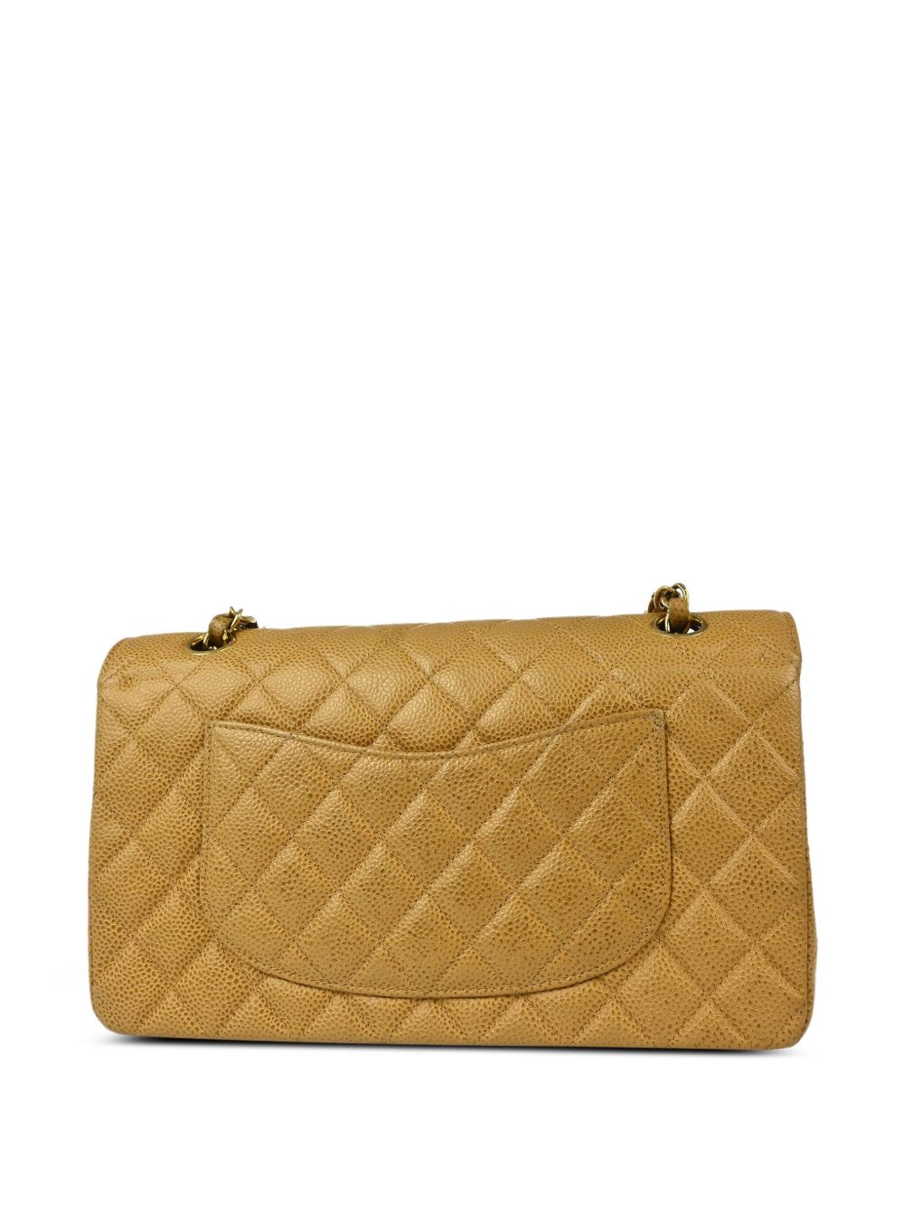 CHANEL Pre-Owned 2002 Double Flap medium schoudertas - Beige