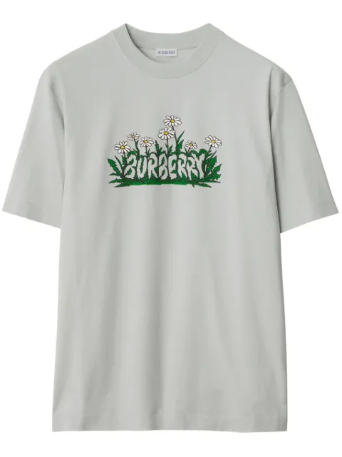 Burberry playera con logo estampado