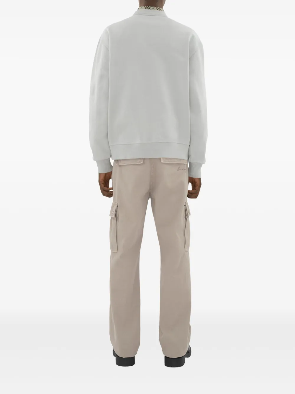 Shop Burberry Logo-print Sweatshirt In 灰色