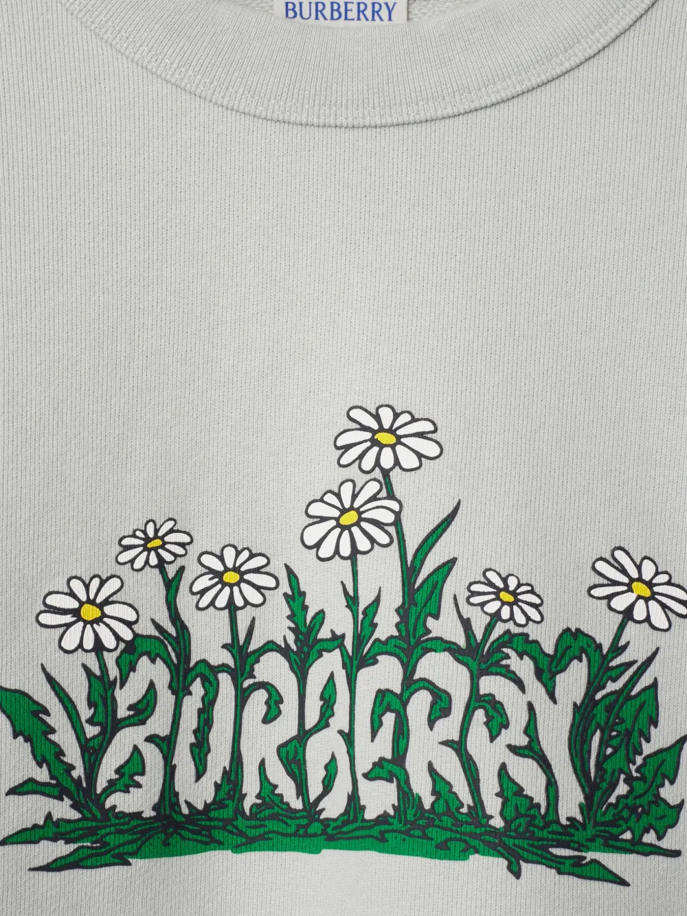 Shop Burberry Logo-print Sweatshirt In 灰色