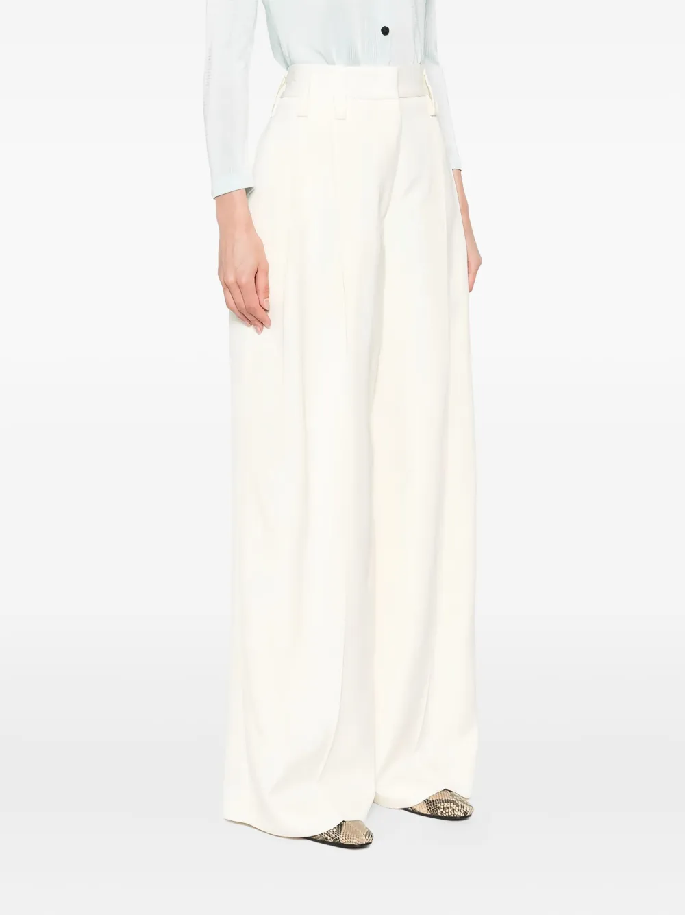 Jil Sander Concealed Fastening Trousers In White