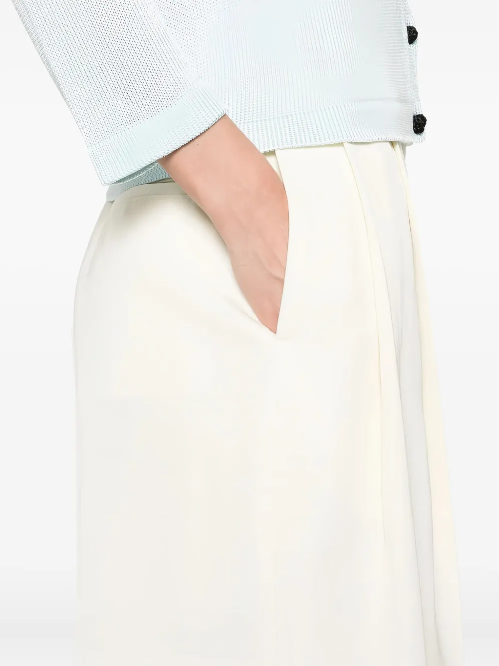 Jil Sander Concealed Fastening Trousers In White