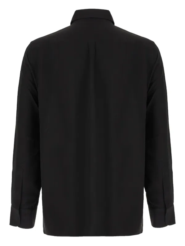 Givenchy プリーツビブ シルクシャツ | ブラック | FARFETCH JP