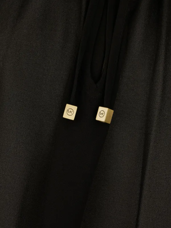 【新品】MICHAEL KORS 　Vネックブラウス　black Michael Kors ジョーゼット Vネック ブラウス | ブラック