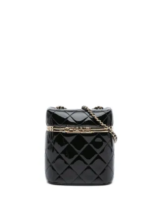 CHANEL Pre-Owned 2021-2024 キルティング エナメル ロゴ チェーン