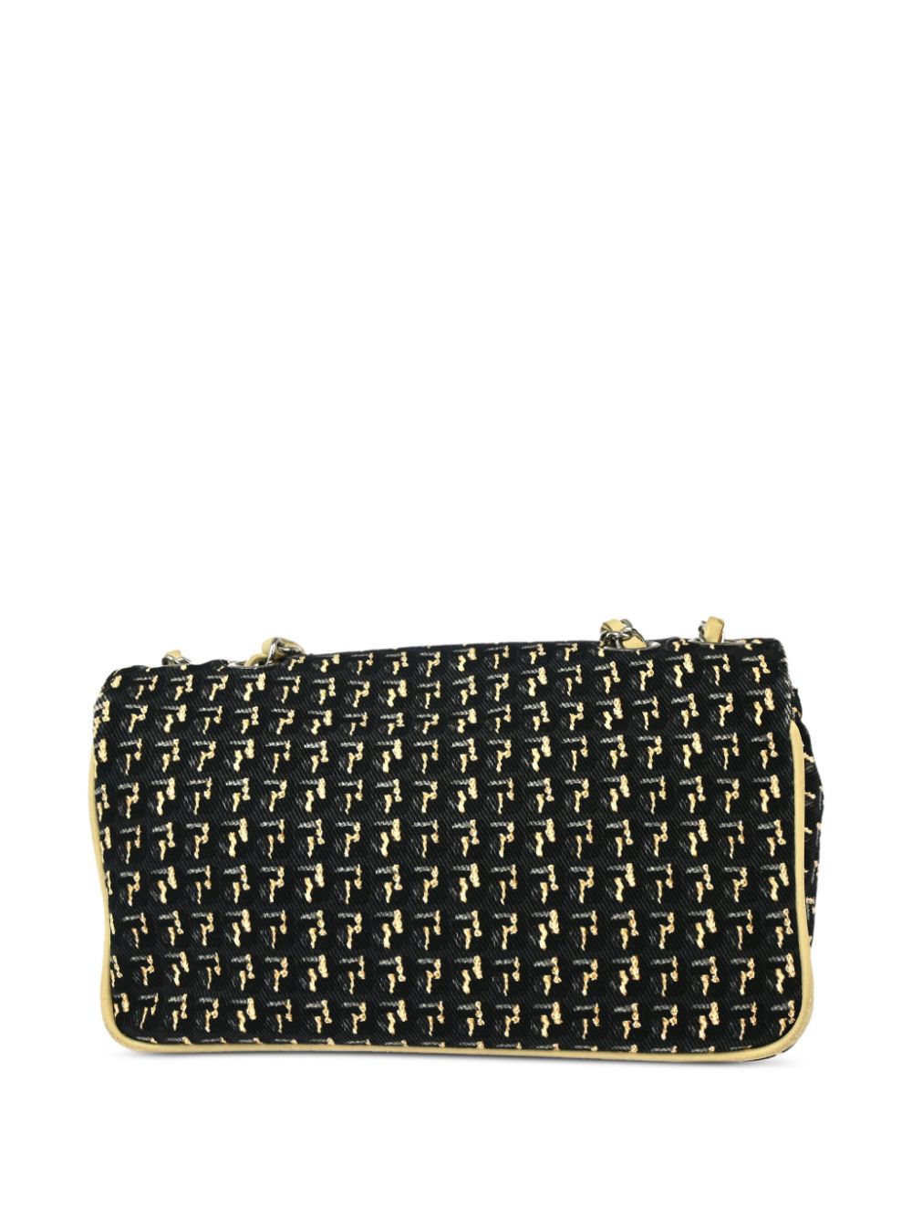 CHANEL Pre-Owned 2005 Straight Flap schoudertas met tweed print - Zwart