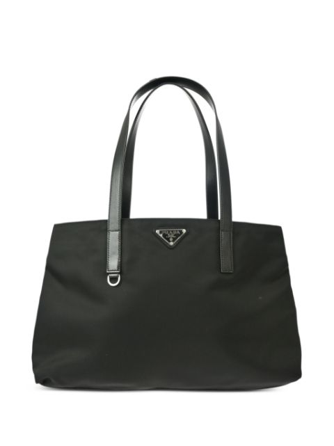 Prada Pre-Owned tote con logo triangular 2010