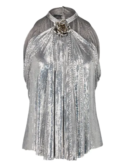 Rabanne flower-detailing top 
