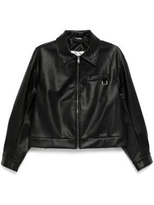 Alexander Wang Shrunken ボンバージャケット | ブラック | FARFETCH JP