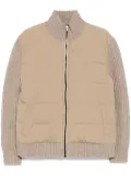 James Perse panelled-design down jacket - Brown
