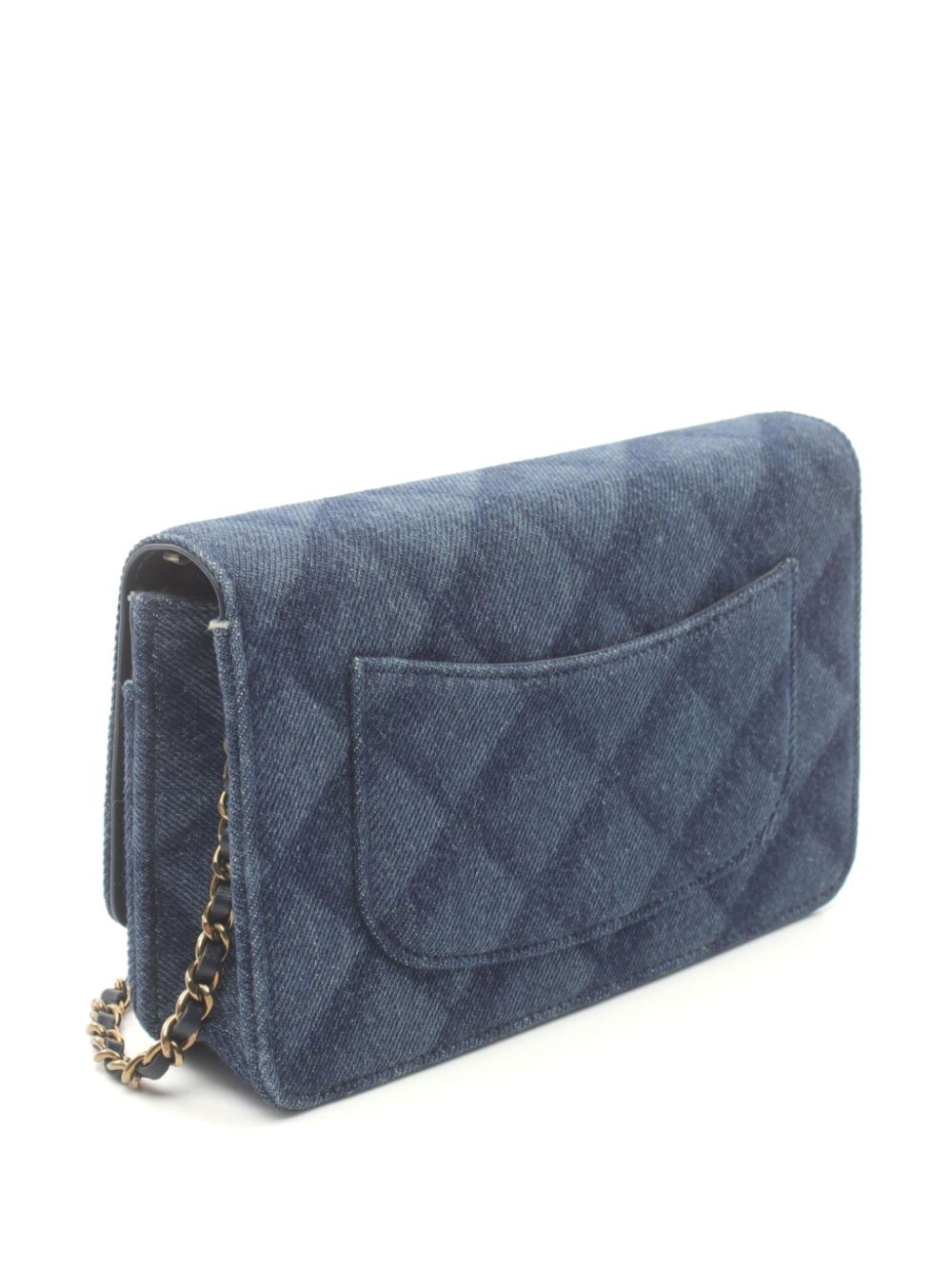 CHANEL Pre-Owned 2021 CC denim shoulder bag - Blauw