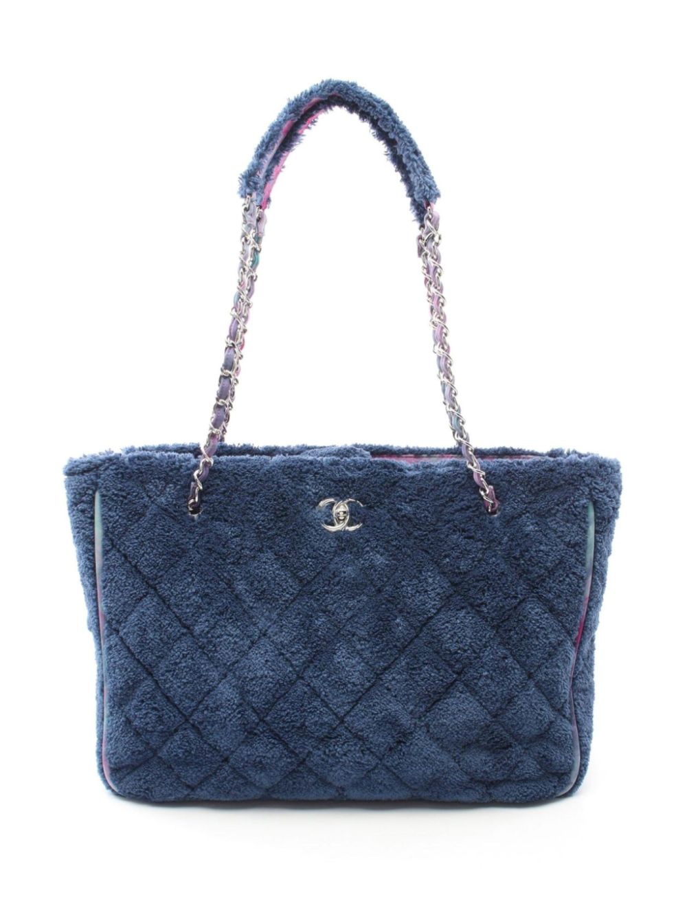 2020-2021 large diamond-quilted tote bag