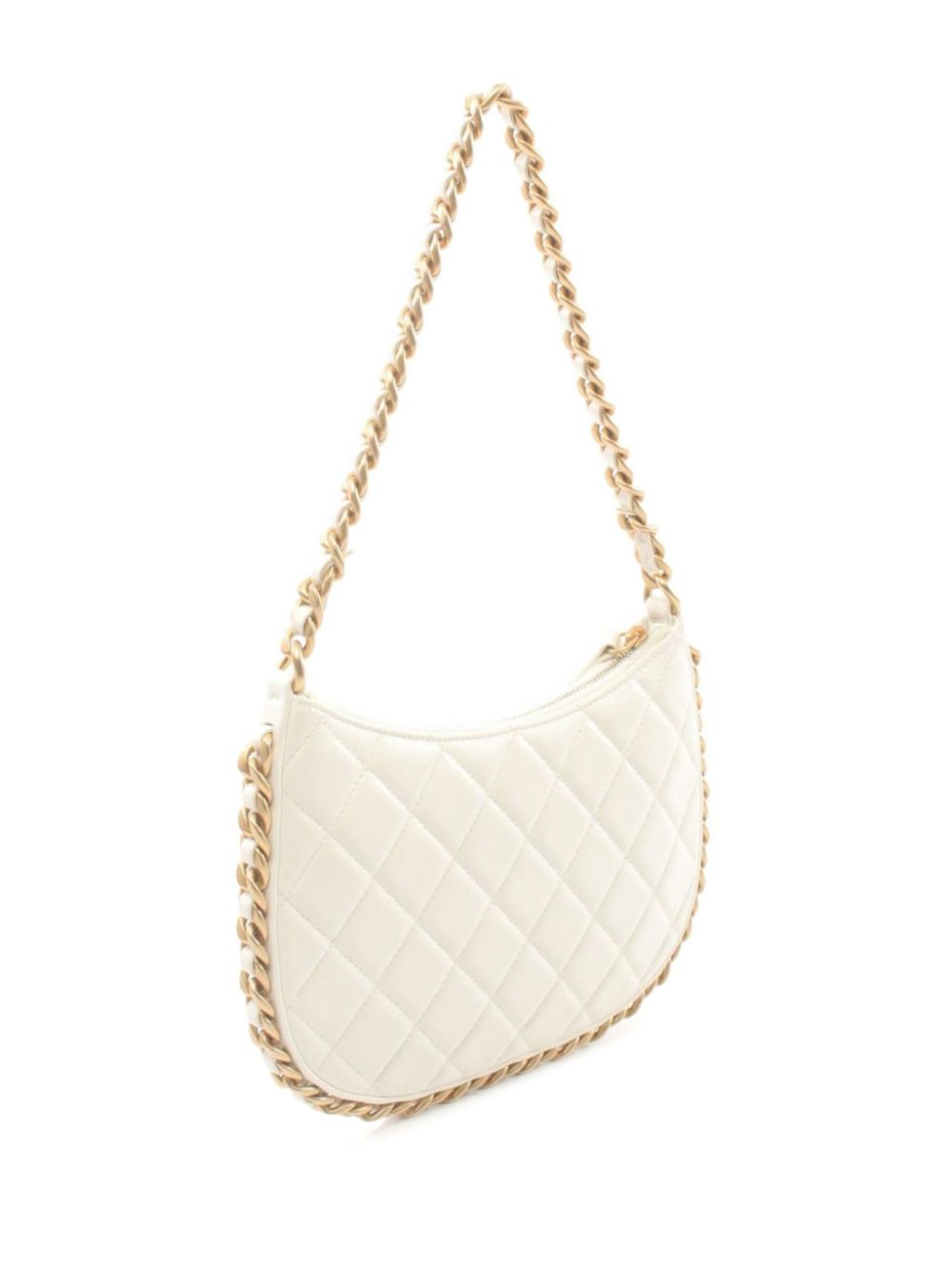 CHANEL Pre-Owned 2021 diamond-quilted shoulder bag - Wit