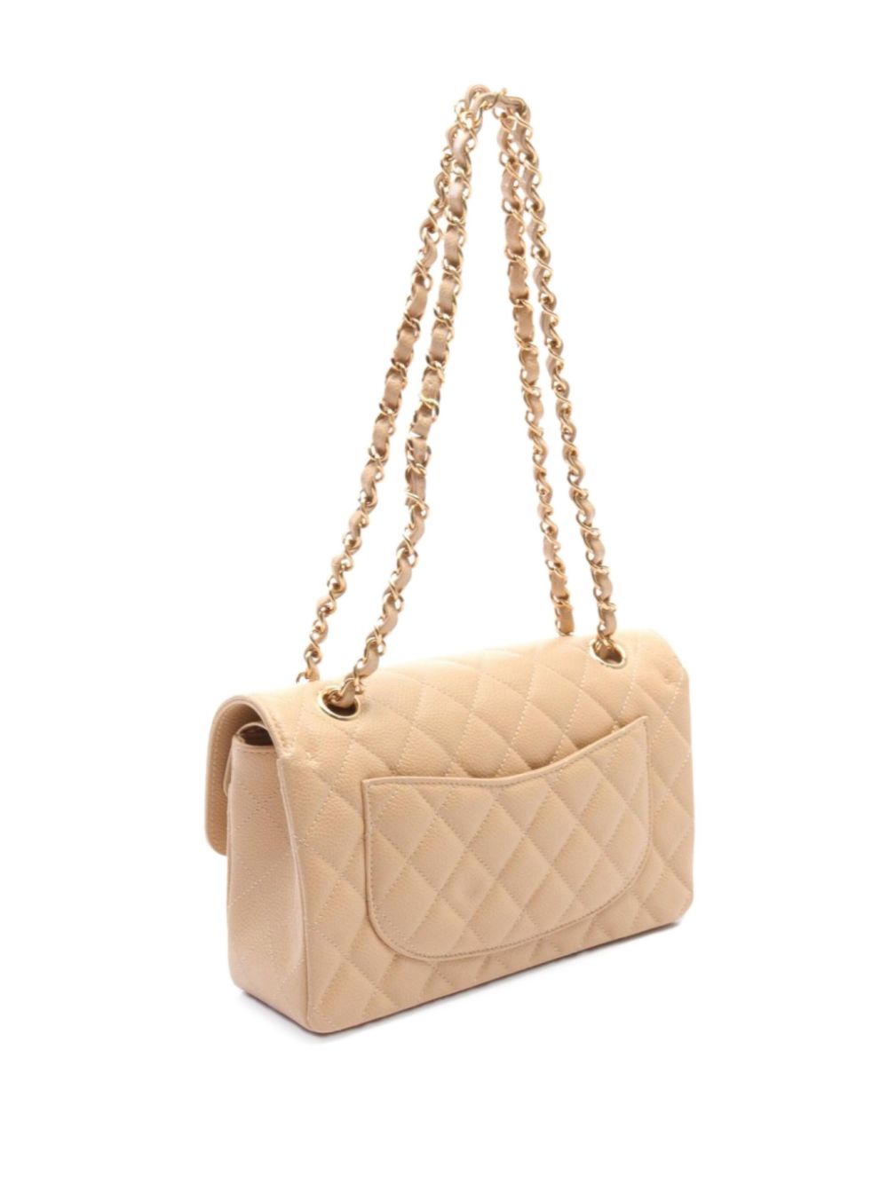 CHANEL Pre-Owned 2021 small Double Flap shoulder bag - Beige